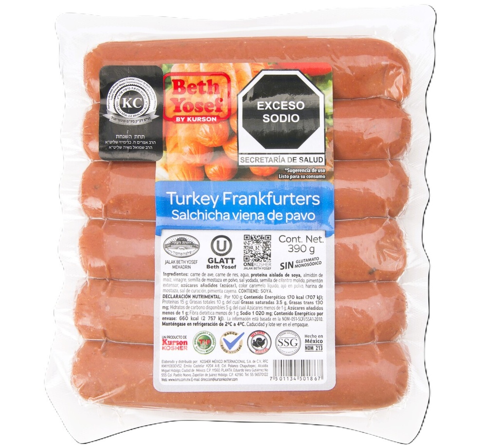 Salchicha de Pavo Kosher (pz)