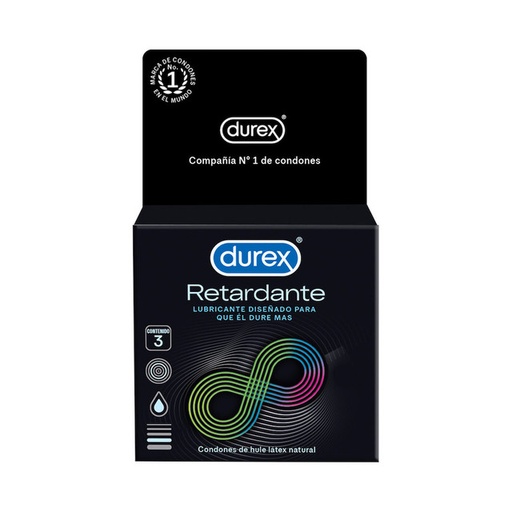 Condón Durex Retardante Pack 3 Pz 