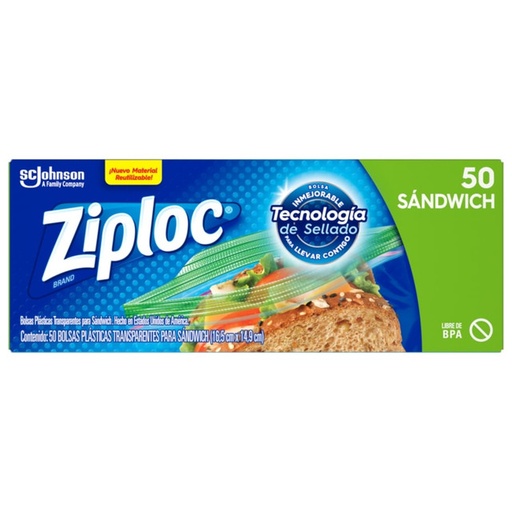 Sandwich Food Bags Ziploc (box)